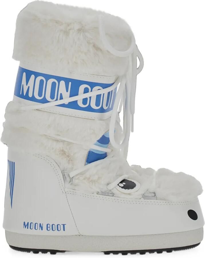 Moon Boot Kids Icon Little Yeti veterlaarzen van imitatiebont Wit