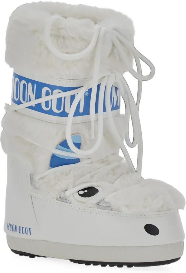 Moon Boot Kids Icon Little Yeti veterlaarzen van imitatiebont Wit - Foto 3