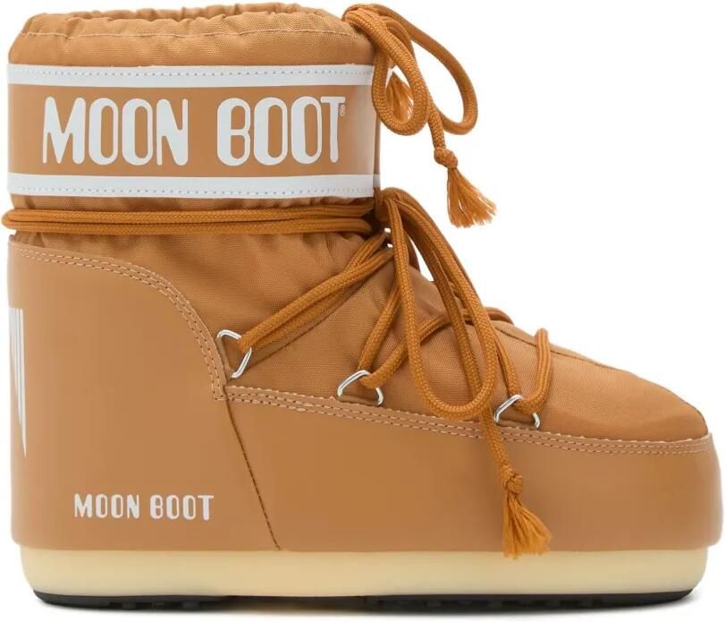 Moon Boot Kids Icon Low Brown veterlaarzen met logo Bruin