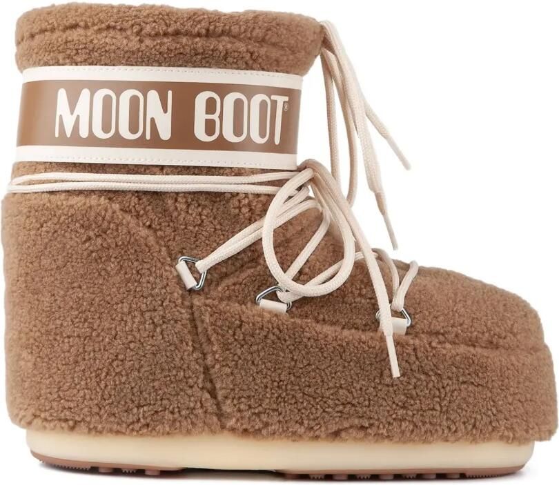 Moon Boot Kids Icon Low Camel veterlaarzen met logo Bruin - Foto 2
