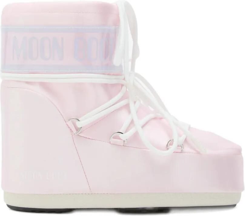 Moon Boot Kids Icon Low Rose Pearly veterlaarzen met logo Roze