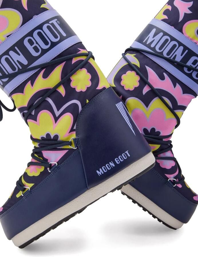 Moon Boot Kids Icon snowboots met bloe print Paars - Foto 2