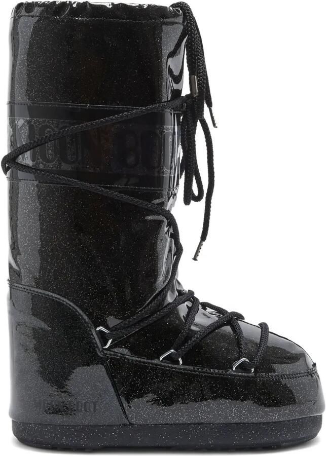 Moon Boot Kids Icon snowboots met glitter Zwart