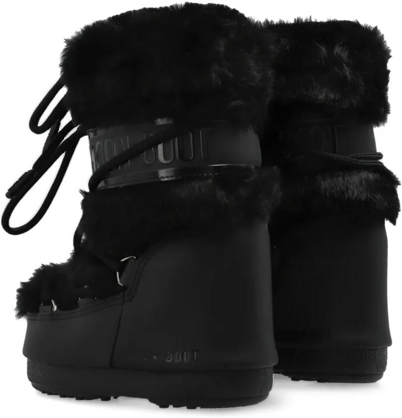 Moon Boot Kids Icon snowboots van imitatiebont Zwart