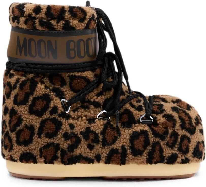 Moon Boot Kids Laarzen met luipaard-print en lammy-effect Bruin - Foto 2