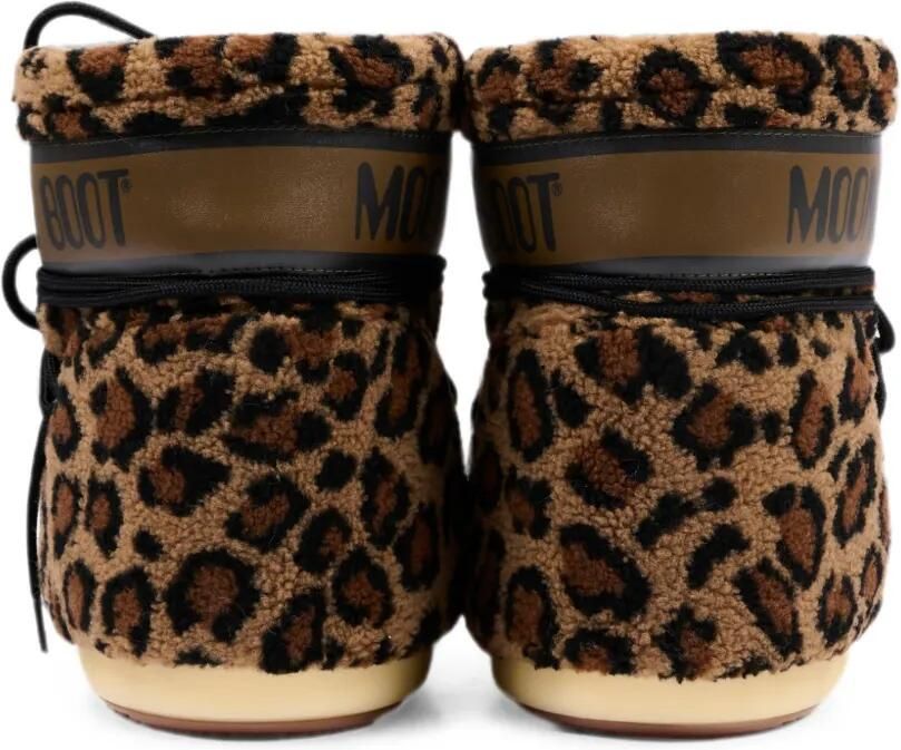 Moon Boot Kids Laarzen met luipaard-print en lammy-effect Bruin - Foto 3