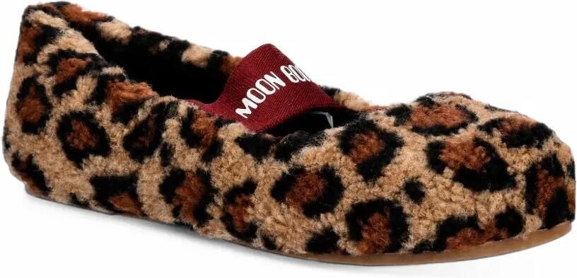 Moon Boot Kids Leopard ballet flats Beige
