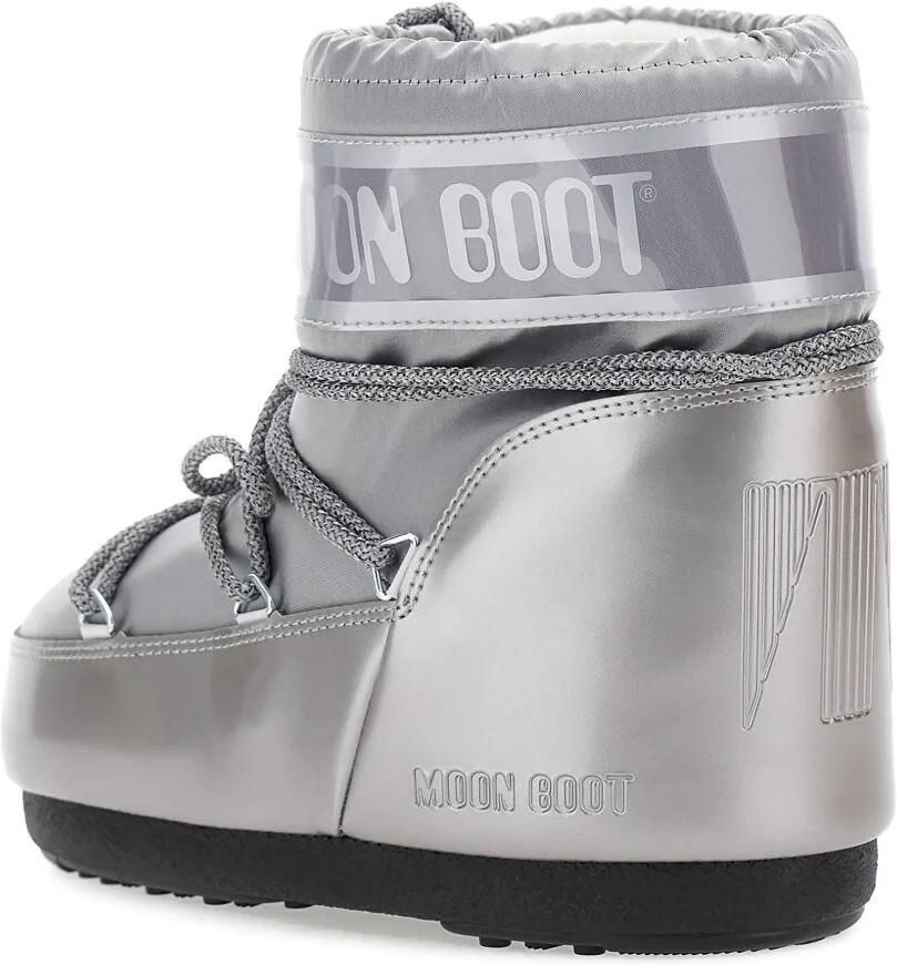 Moon Boot Kids Metallic enkellaarzen met logoprint Zilver - Foto 4