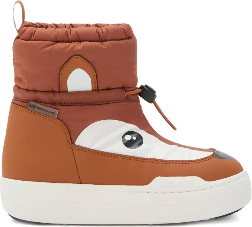 Moon Boot Kids Park Strap gewatteerde snowboots met dierengezicht Bruin