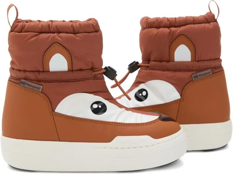 Moon Boot Kids Park Strap gewatteerde snowboots met dierengezicht Bruin - Foto 4