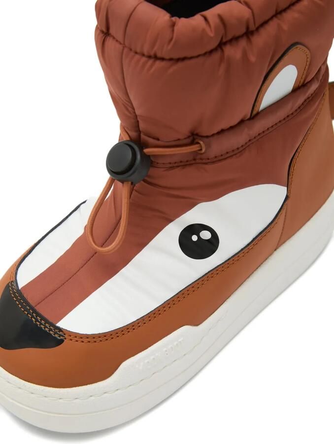 Moon Boot Kids Park Strap gewatteerde snowboots met dierengezicht Bruin - Foto 2