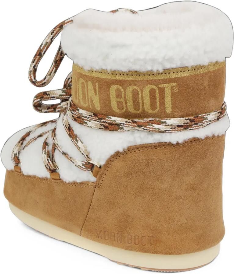 Moon Boot Kids shearling-trim logo-print boots Wit - Foto 2