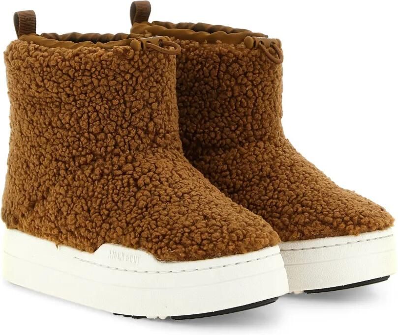 Moon Boot Kids Spark Tube fleece enkellaarzen Bruin