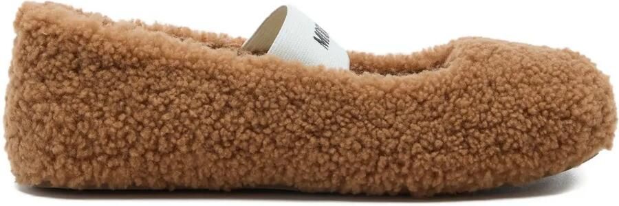 Moon Boot Lammy ballerina's met logoband Bruin