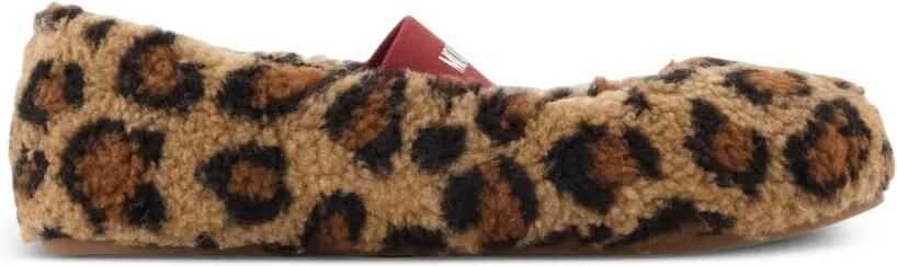 Moon Boot Lammy ballerina's met luipaard-print Bruin - Foto 2