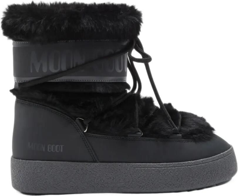 Moon Boot LTrack Low black faux-fur boots Zwart