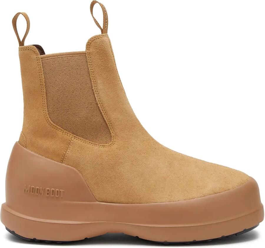 Moon Boot Luna Chelsea laarzen met logo-reliëf Beige