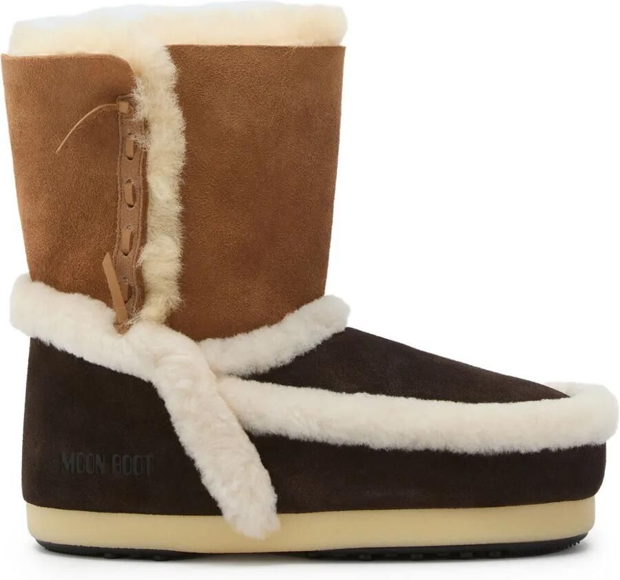 Moon Boot MB EVX laarzen met imitatiebont en patch Bruin