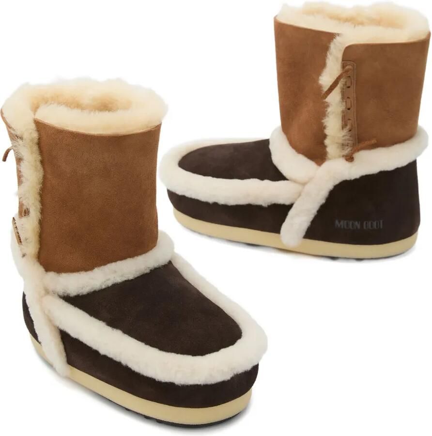 Moon Boot MB EVX laarzen met imitatiebont en patch Bruin - Foto 2
