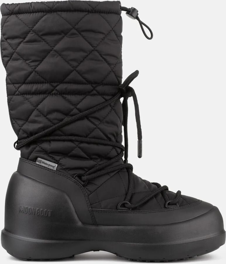 Moon Boot Mezzaluna regenlaarzen met veters Zwart