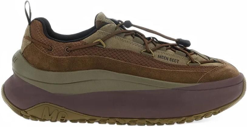 Moon Boot Moon247 XLace khaki & brown sneakers Bruin