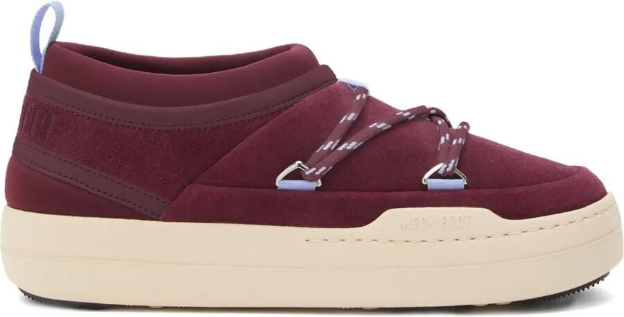 Moon Boot Park Icon suède bordeauxrode sneakers Rood