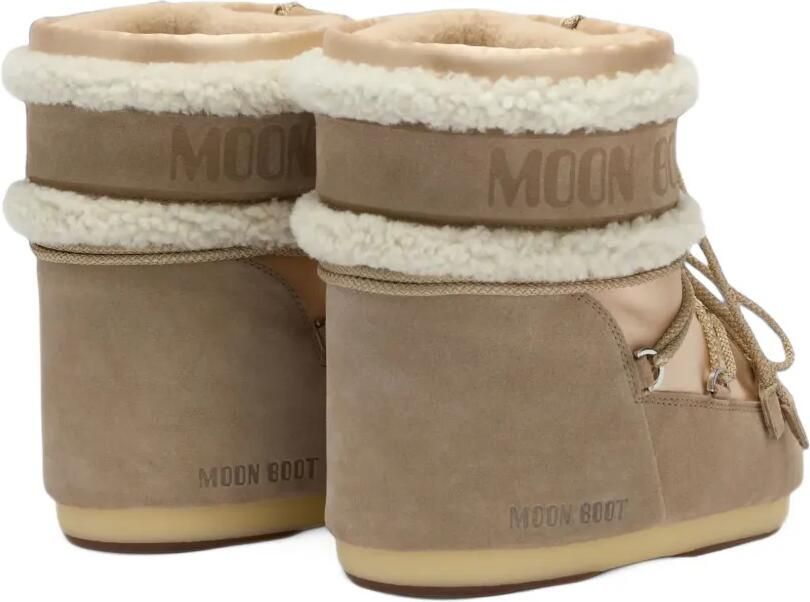 Moon Boot shearling-trim lace-up boots Beige - Foto 3