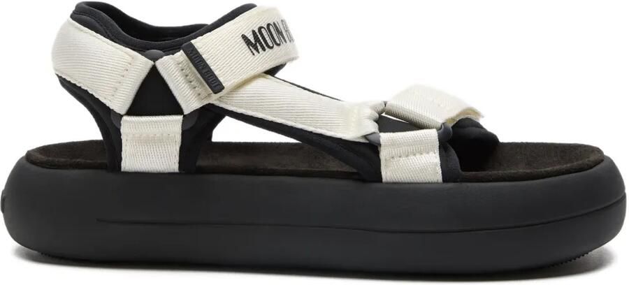 Moon Boot Super sandalen zwart wit