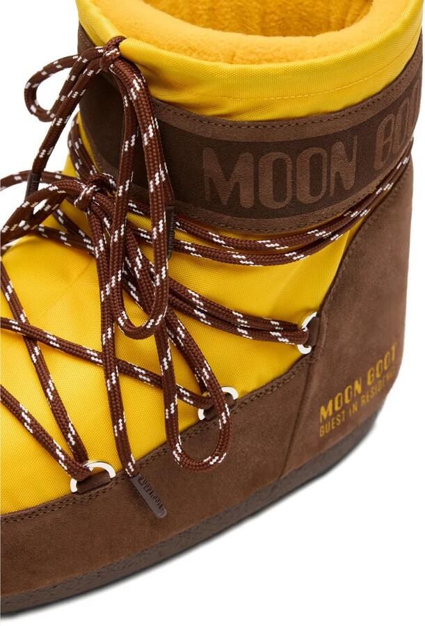 Moon Boot x Guest In Residence Icon Low nylon laarzen met zonnebloem en cacao Geel - Foto 2