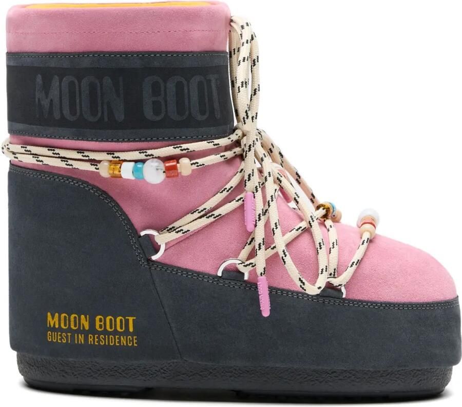 Moon Boot x Guest In Residence Icon Low suède laarzen met kralen Grijs