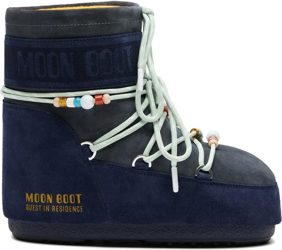 Moon Boot x Guest In Residence Icon suède laarzen met kralen Blauw