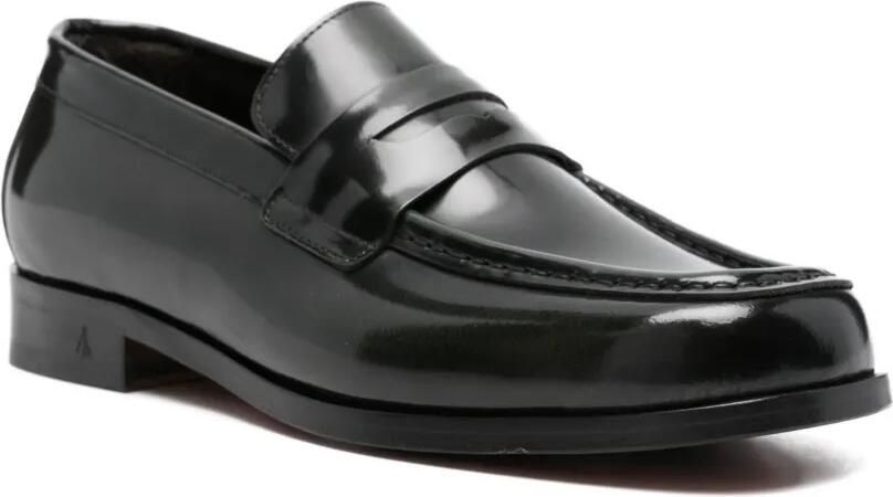 MORGILLO Leren loafers Groen - Foto 2