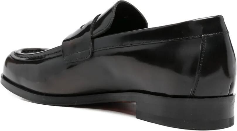MORGILLO Leren loafers Zwart - Foto 3