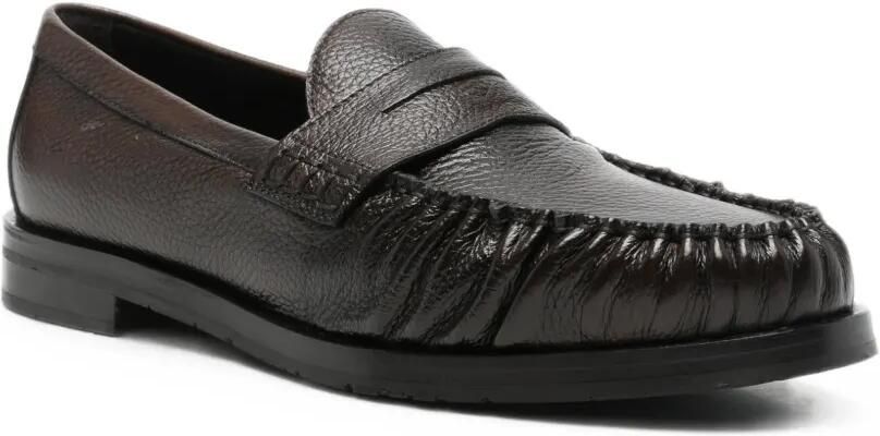 MORGILLO Loafers van bewerkt leer Bruin - Foto 2