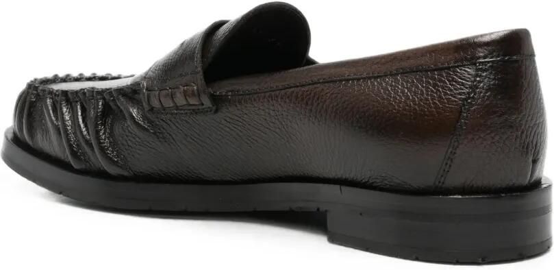 MORGILLO Loafers van bewerkt leer Bruin - Foto 3