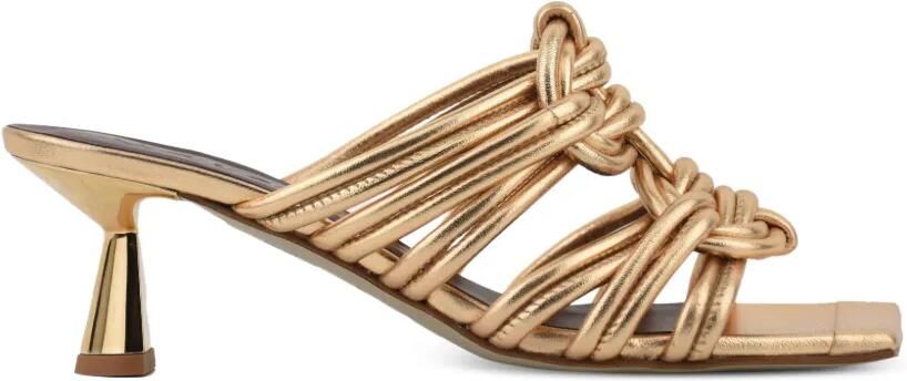 Morobé Anice geknoopte leren sandalen Goud