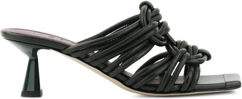 Morobé Anice knotted leather sandals Groen
