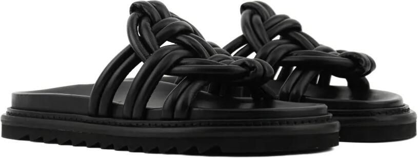 Morobé Aria leren sandalen met geknoopt detail Zwart - Foto 4