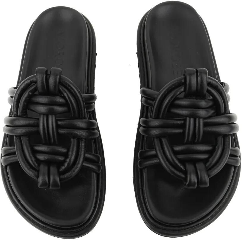 Morobé Aria leren sandalen met geknoopt detail Zwart - Foto 2