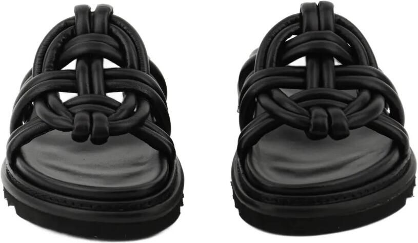 Morobé Aria leren sandalen met geknoopt detail Zwart - Foto 3