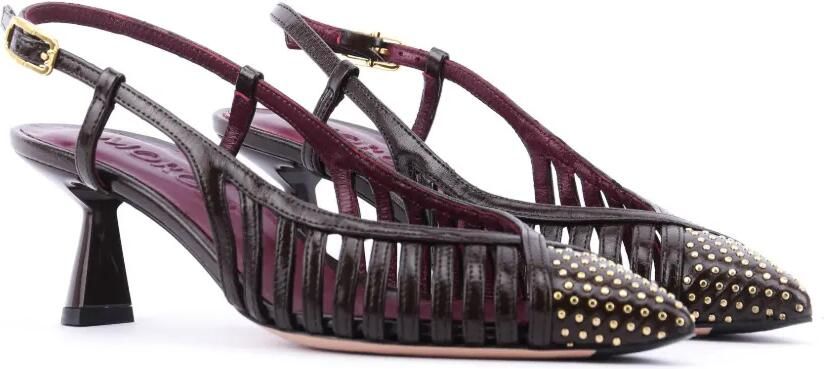 Morobé Dream sandalen met kooidetail en studs Bruin - Foto 4