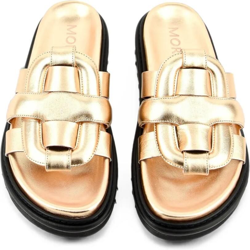 Morobé Emilia leren sandalen met metallic afwerking Goud - Foto 2