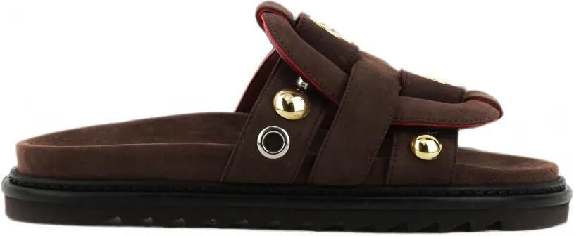 Morobé Emilia sandalen verfraaid met klinknagel Bruin
