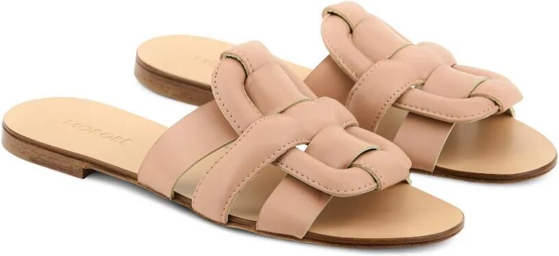 Morobé Robien geweven leren sandalen Beige