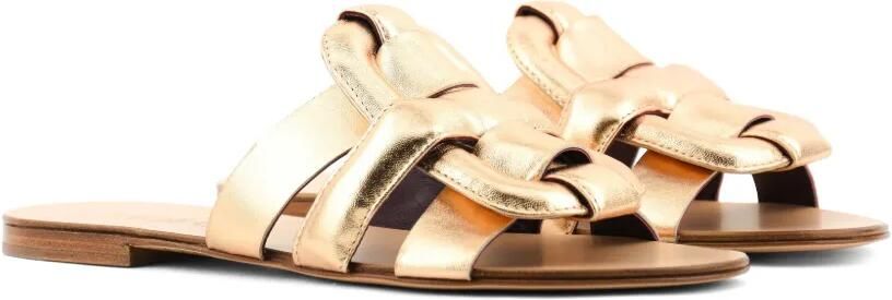 Morobé Robien geweven leren sandalen Goud - Foto 4