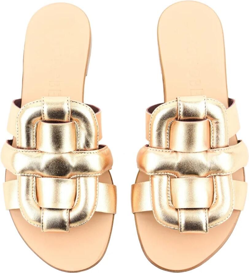 Morobé Robien geweven leren sandalen Goud - Foto 2