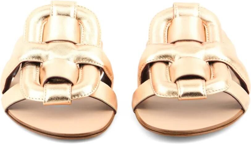 Morobé Robien geweven leren sandalen Goud - Foto 3