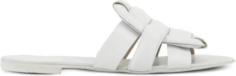 Morobé Robien geweven leren sandalen Wit