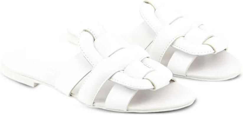 Morobé Robien geweven leren sandalen Wit - Foto 3