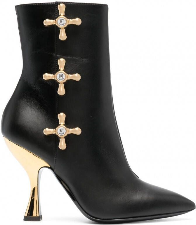 Moschino Leren laarzen Zwart